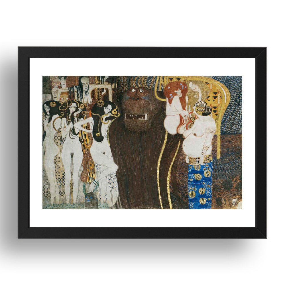 Beethoven Frieze 1902 by Gustav Klimt, 17x13" Frame