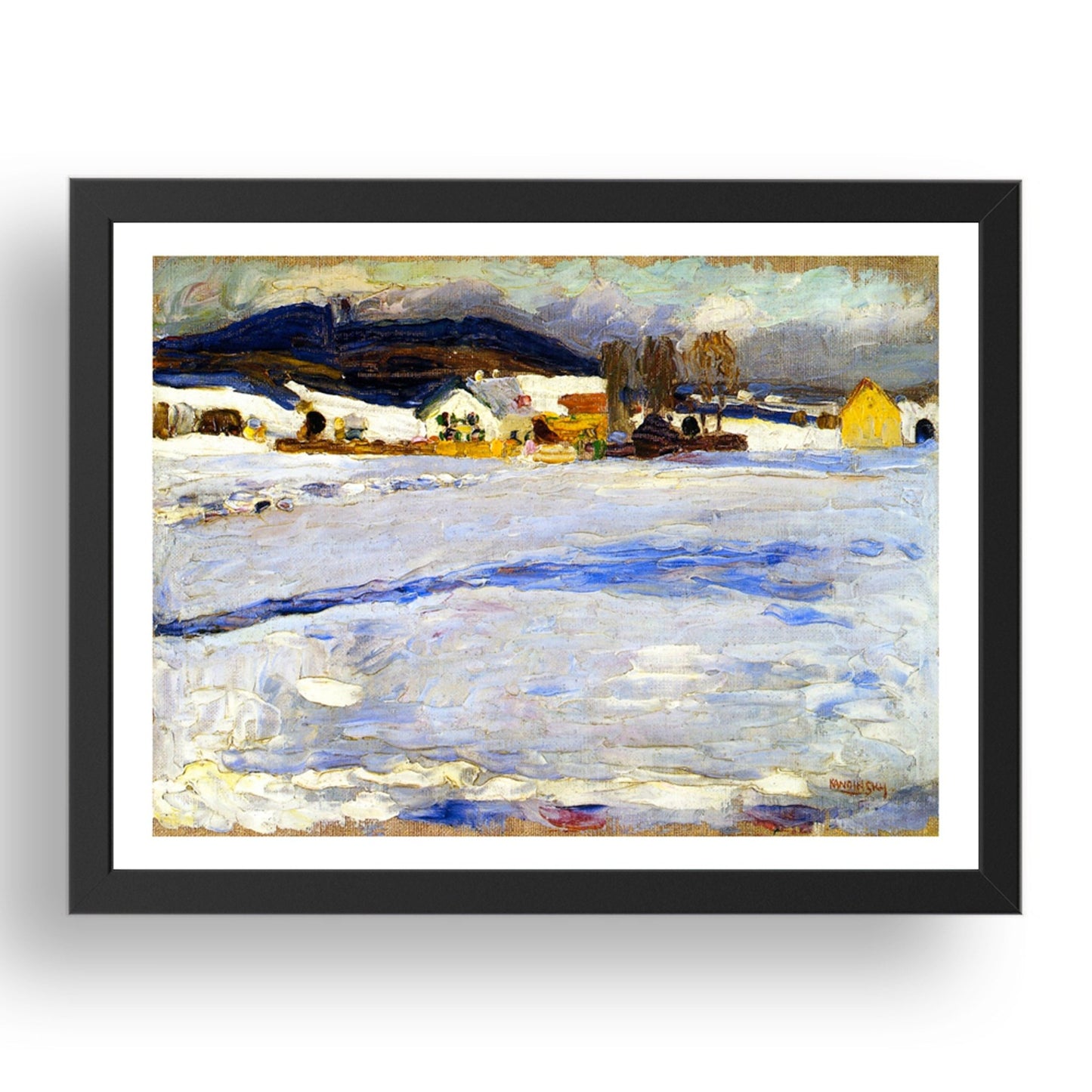 Bei Starnberg Winter 1901 1902 by Wassily Kandinsky, 17x13" Frame