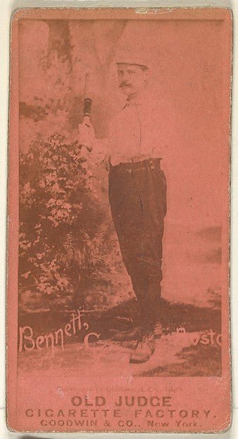 :Bennett Catcher Boston from the Old Judge series for Old Ju-16x12"(A3) Poster