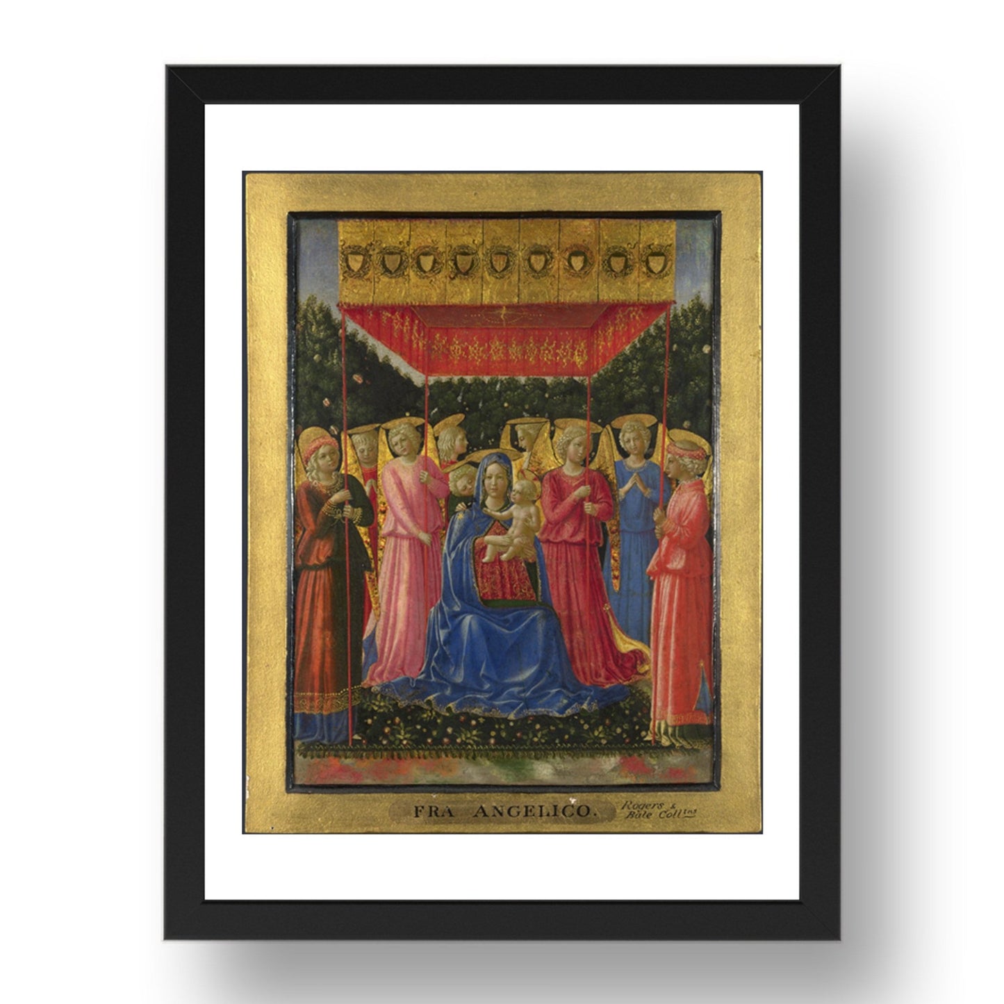 Benozzo Gozzoli: The Virgin and Child with Angels, Poster in 17x13"(A3) Frame