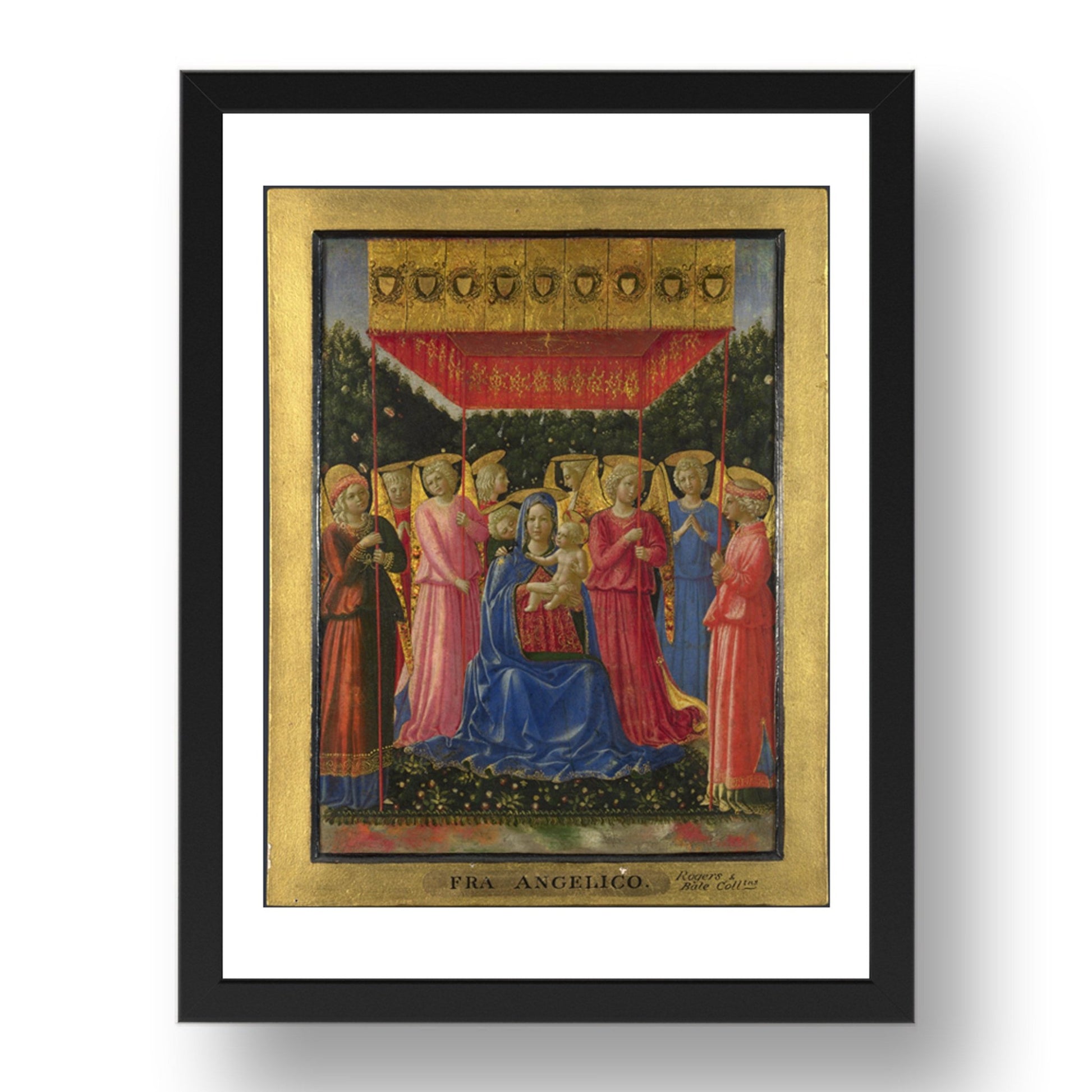 Benozzo Gozzoli: The Virgin and Child with Angels, Poster in 17x13"(A3) Frame