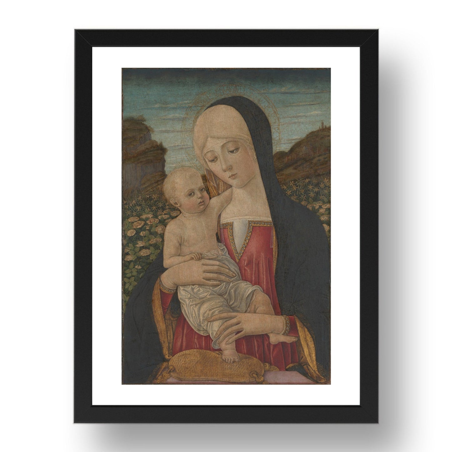 Benvenuto di Giovanni: The Virgin and Child, Poster in 17x13"(A3) Frame