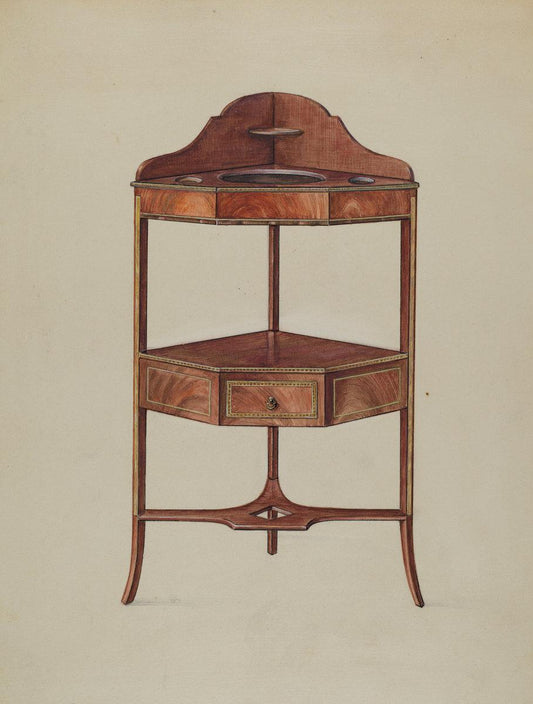 Bernard Gussow:Corner Wash-stand,16x12"(A3) Poster