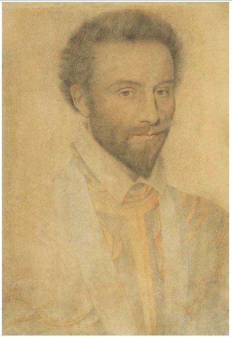 Bernard Nogaret, vintage artwork by Daniel Dumonstier, 12x8" (A4) Poster