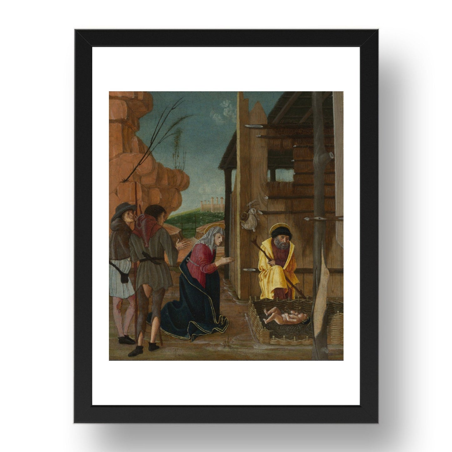 Bernardino Butinone: The Adoration of the Shepherds, Poster in 17x13"(A3) Frame