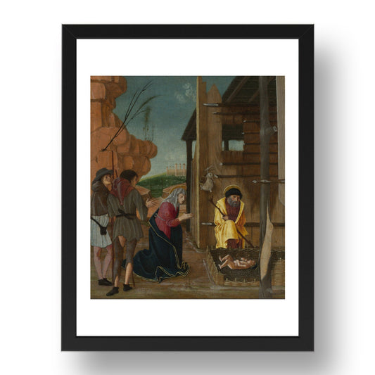 Bernardino Butinone: The Adoration of the Shepherds, Poster in 17x13"(A3) Frame