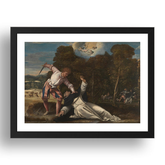 Bernardino da Asola: The Death of Saint Peter Martyr, Poster in 17x13"(A3) Frame