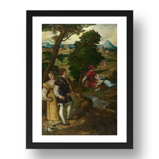 Bernardino da Asola: The Garden of Love, Poster in 17x13"(A3) Frame