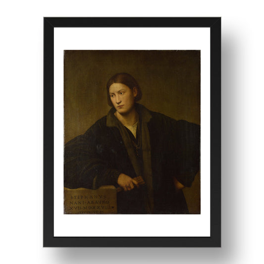 Bernardino Licinio: Portrait of Stefano Nani, Poster in 17x13"(A3) Frame