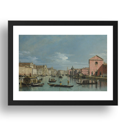 Bernardo Bellotto: Venice: The Grand Canal facing Santa Croce, Poster in 17x13"(A3) Frame