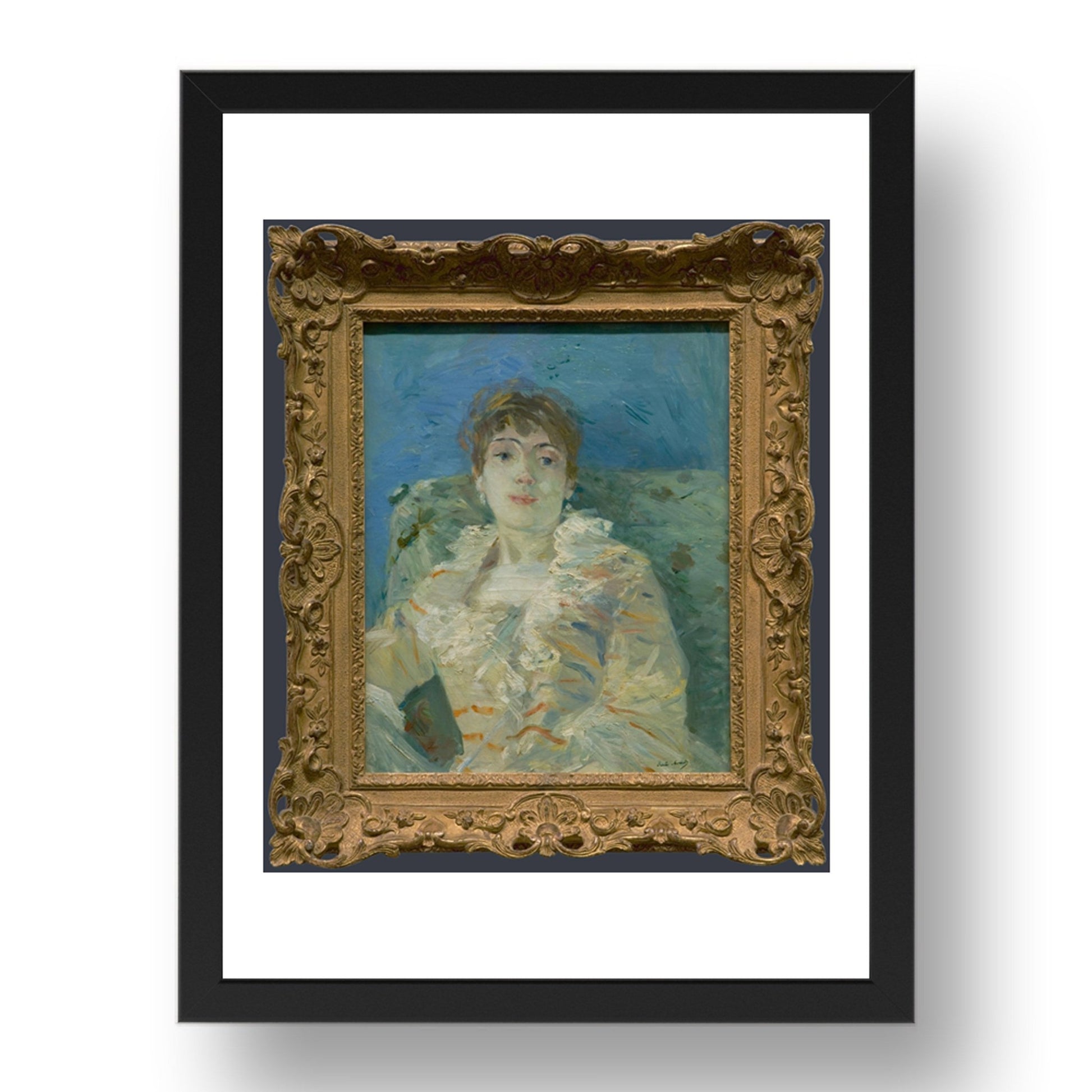 Berthe Morisot: Girl on a Divan, Poster in 17x13"(A3) Frame