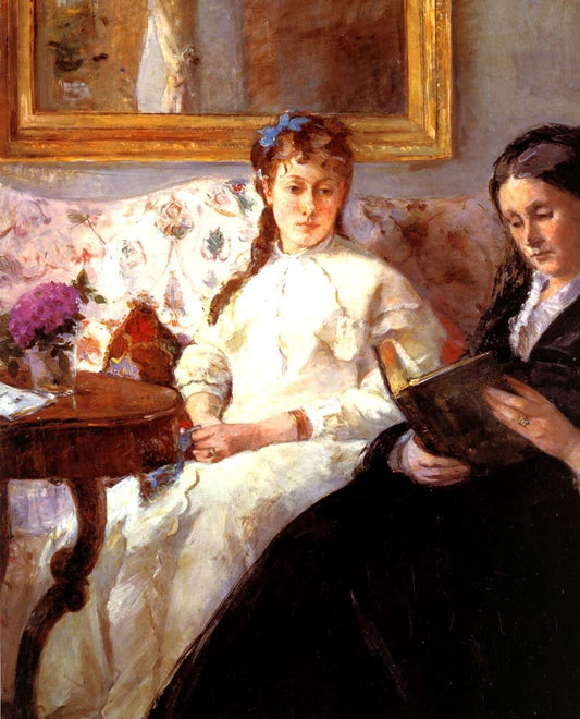 Berthe Morisot - La Mere et la Soeur de Artiste Detail, 1870, vintage art, modern poster print