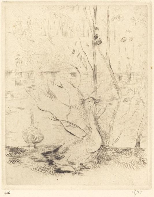 Berthe Morisot:Walk in the Boulougne Wood,16x12"(A3) Poster