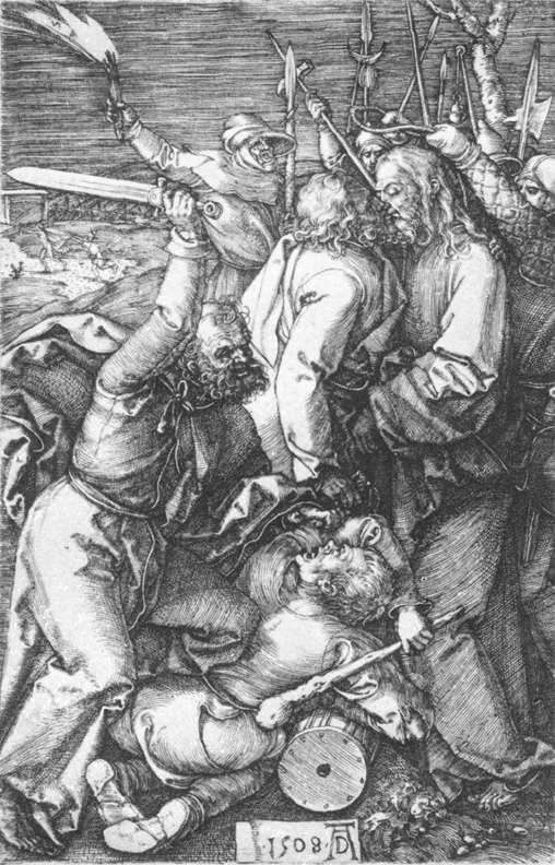 Betrayal of Christ (No. 3), vintage artwork by Albrecht Dürer, A3 (16x12") Poster Print