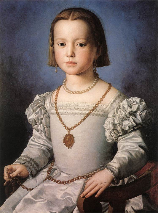 Bia, The Illegitimate Daughter of Cosimo I de' Medici, vintage artwork by Agnolo Bronzino, A3 (16x12") Poster Print