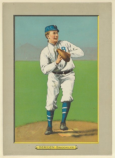 :Bill Bergen Catcher Brooklyn Dodgers  from Turkey Red Cabin-16x12"(A3) Poster