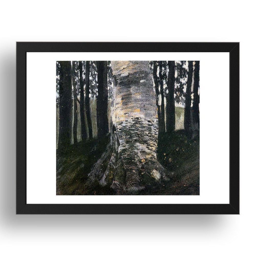 Birch in a Forest circa 1903 by Gustav Klimt, 17x13" Frame