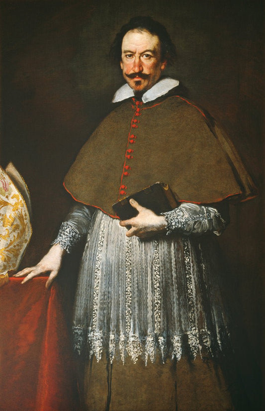 Bishop Alvise Grimani, vintage artwork by Bernardo Strozzi, 12x8" (A4) Poster