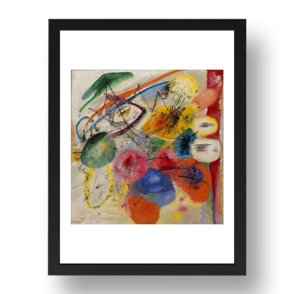  BLACK LINES by Wassily Kandinsky, 17x13" Frame