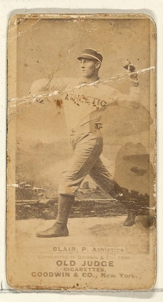 :Blair Pitcher Philadelphia Athletics from the Old Judge ser-16x12"(A3) Poster