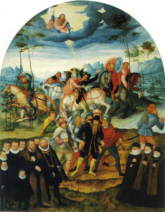 Blinding of Paul, Epitaph Veit Winsheim, vintage artwork by Lucas Cranach the Younger, A3 (16x12") Poster Print