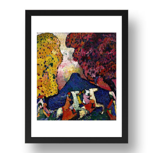 BLUE MOUNTAIN by Wassily Kandinsky, 17x13" Frame