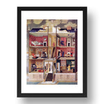 Boardinghouse by Eric Ravilious, 17x13" Frame