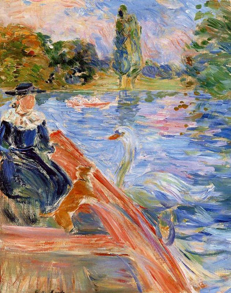 Boating on the Lake - 1892 - by Berthe Morisot, vintage art, modern poster print