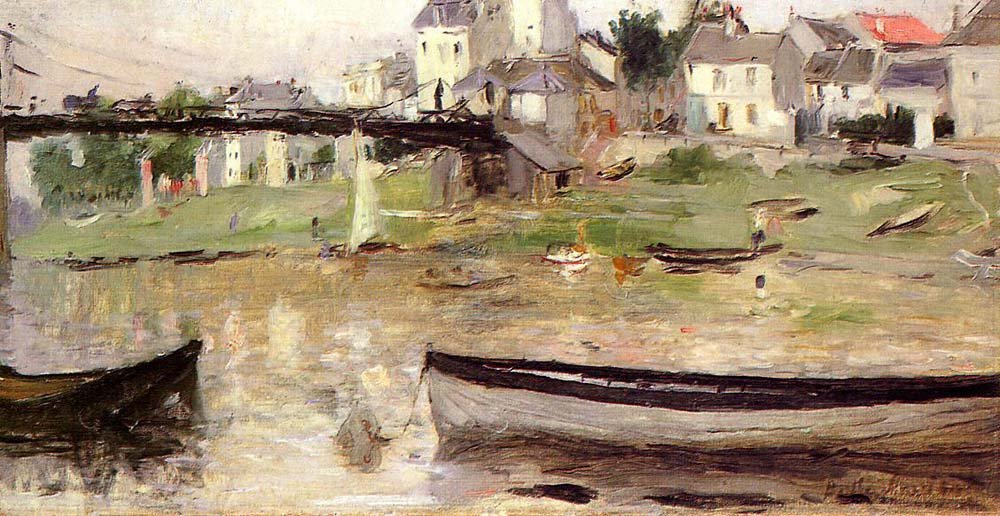 Boats on the Seine - 1880 - by Berthe Morisot, vintage art, modern poster print