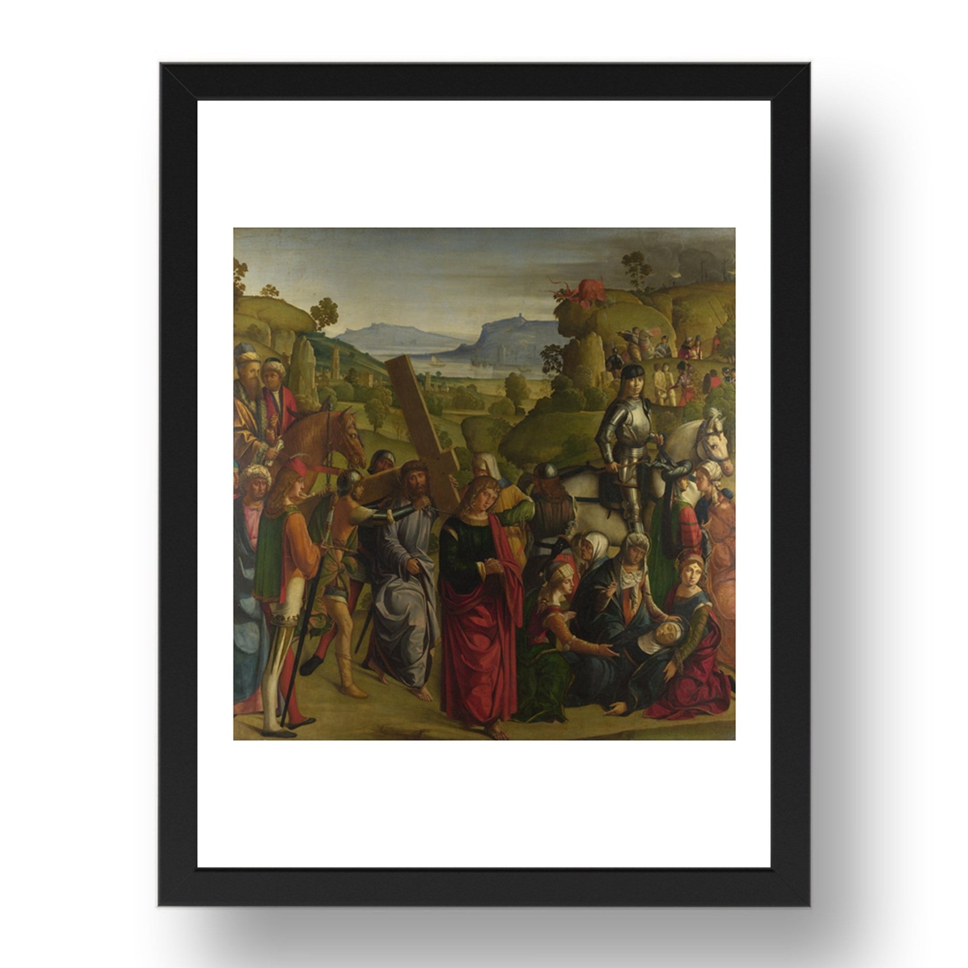 Boccaccio Boccaccino: Christ carrying the Cross and the Virgin Mary Swooning, Poster in 17x13"(A3) Frame
