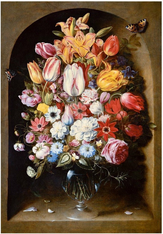 Bouquet in a Niche, vintage artwork by Osias Beert, A3 (16x12") Poster Print