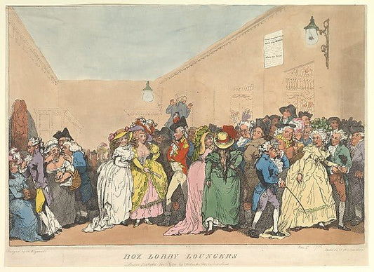 Box Lobby Loungers January 5, 1811-After Henry Wigstead , vintage art, A3 (16x12") Poster Print