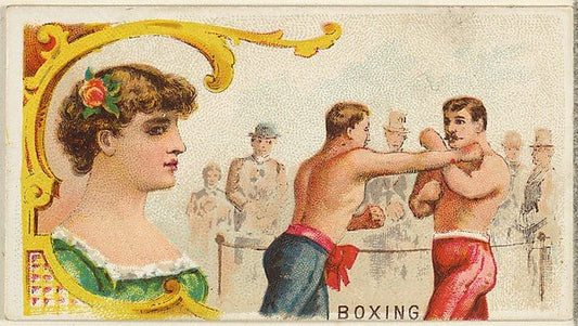 :Boxing from the Games and Sports series for Old Judge Cigarettes 1889, vintage artwork, 16x12"(A3) Poster Print