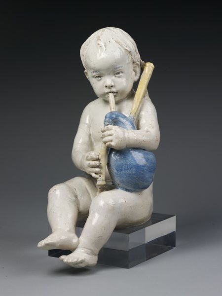 Boy Playing the Bagpipes, vintage artwork by Andrea della Robbia, A3 (16x12") Poster Print