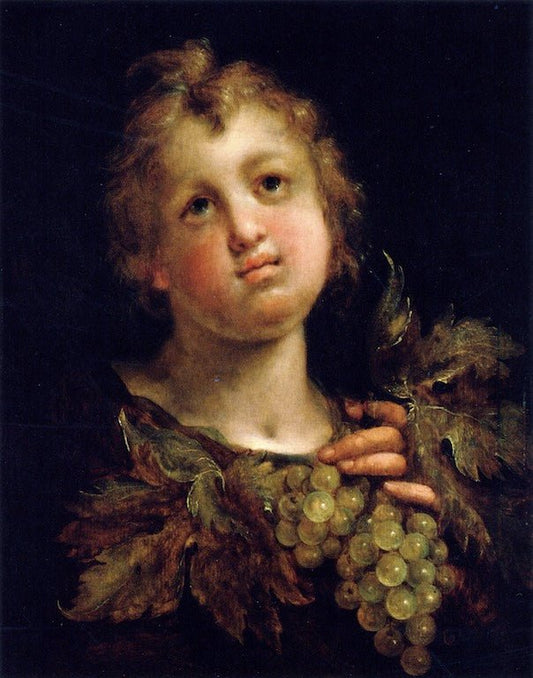 Boy with Grapes, vintage artwork by Hans von Aachen, A3 (16x12") Poster Print