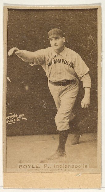 :Boyle Pitcher Indianapolis from the Old Judge series for Ol-16x12"(A3) Poster