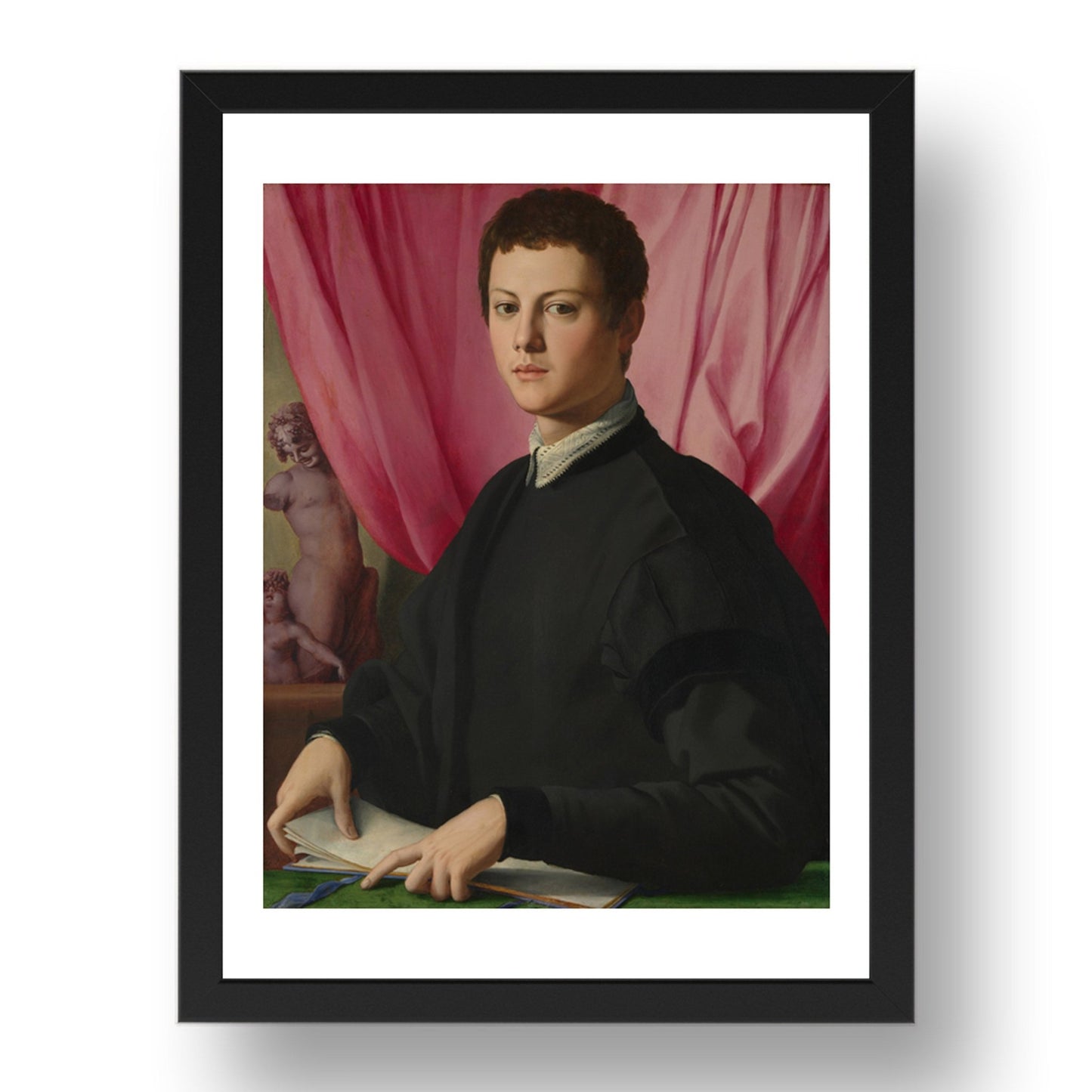 Bronzino: Portrait of a Young Man, Poster in 17x13"(A3) Frame