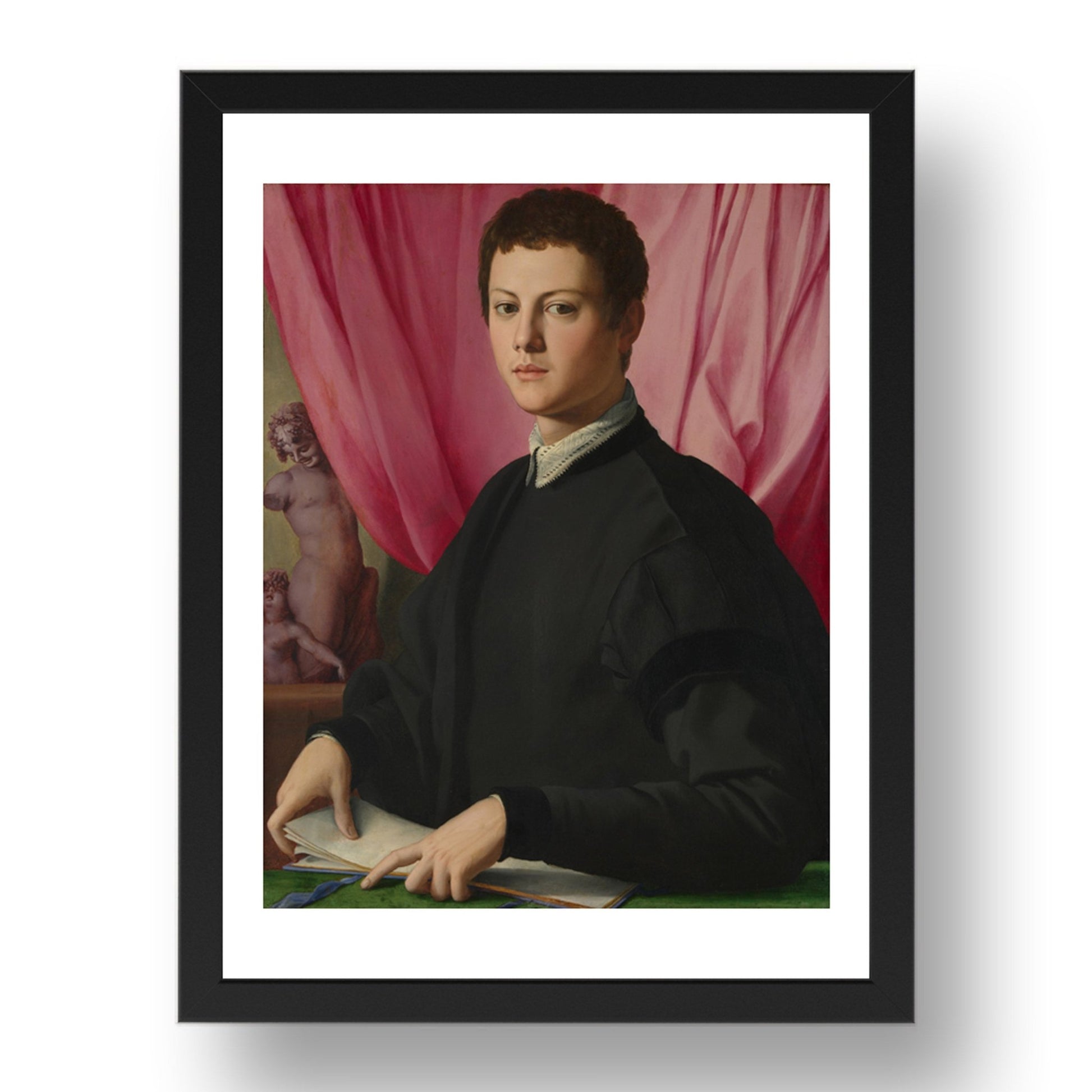 Bronzino: Portrait of a Young Man, Poster in 17x13"(A3) Frame