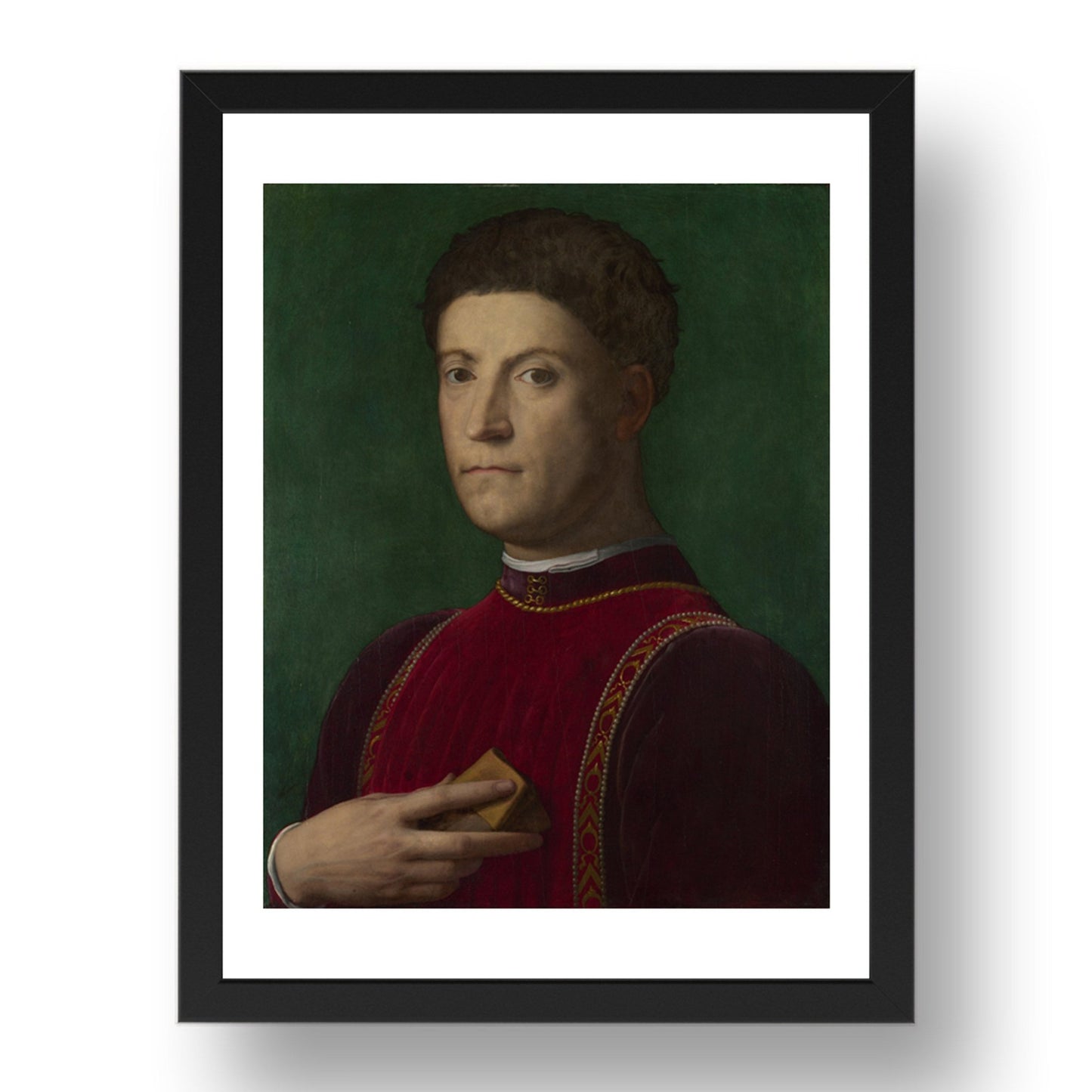 Bronzino: Portrait of Piero de' Medici (The Gouty), Poster in 17x13"(A3) Frame
