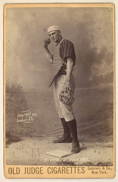 :Brown Catcher New York from the series Old Judge Cigarettes 1887, vintage artwork, 16x12"(A3) Poster Print