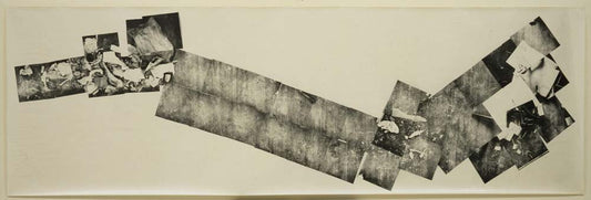 Bruce Nauman - Composite Photo of Two Messes on the Studio Floor, vintage historic photograph, modern poster print