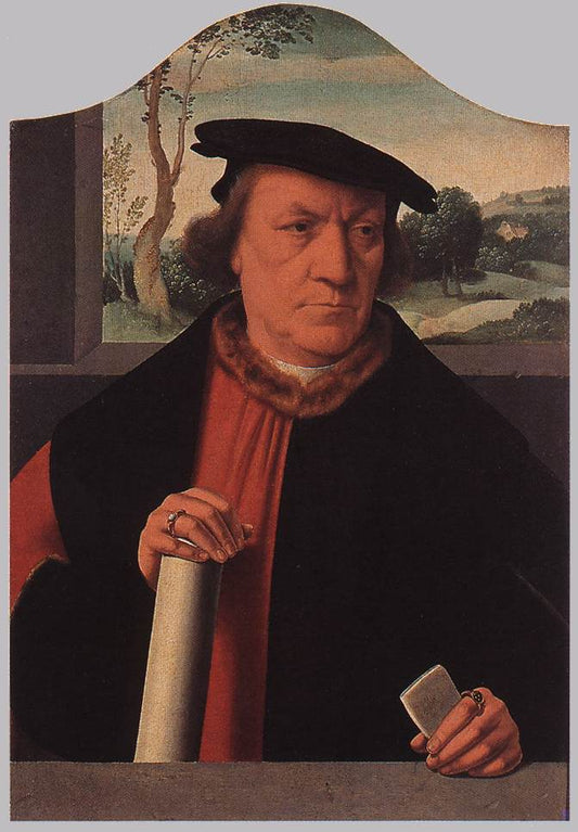 Burgomeister Arnold von Brauweiler, vintage artwork by Bartholomäeus Bruyn the Elder, A3 (16x12") Poster Print