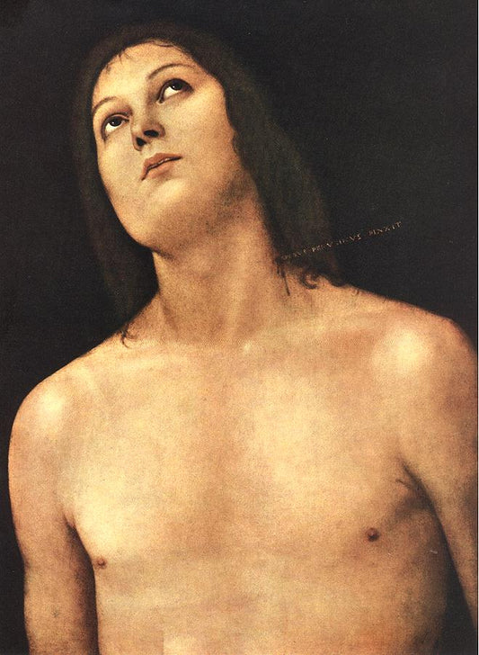 Bust of St. Sebastian, vintage artwork by Perugino, A3 (16x12") Poster Print