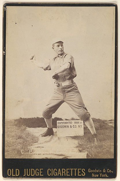 :C. Crynan Pitcher Chicago from the series Old Judge Cigarettes 1888, vintage artwork, 16x12"(A3) Poster Print