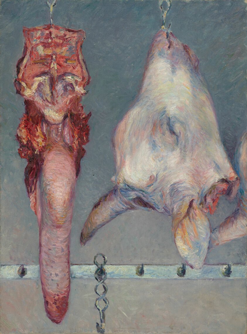 Calf's Head and Ox Tongue by  Gustave Caillebotte, 23x16"( A2 size) Poster Print