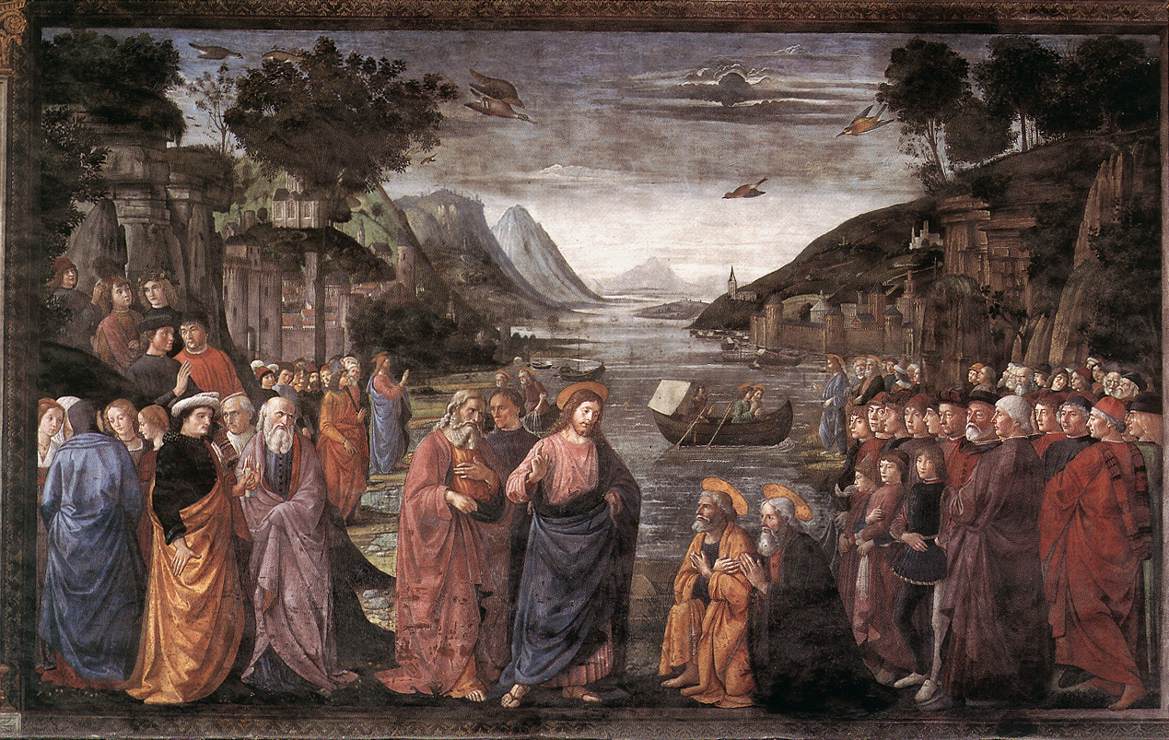 Calling of the First Apostles, vintage artwork by Domenico Ghirlandaio, A3 (16x12") Poster Print
