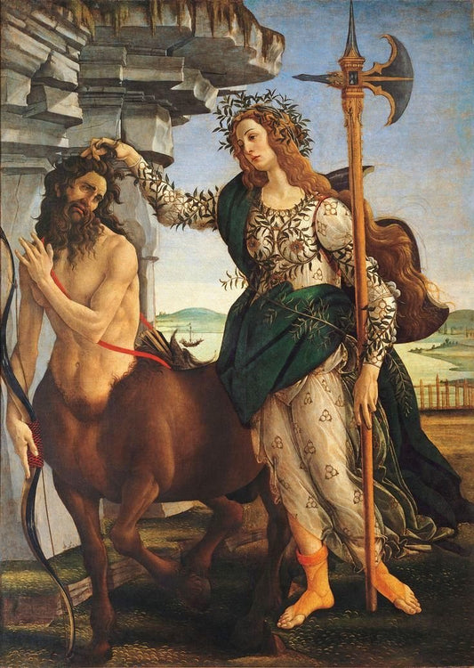 Camilla and the Centaur, vintage artwork by Sandro Botticelli, A3 (16x12") Poster Print