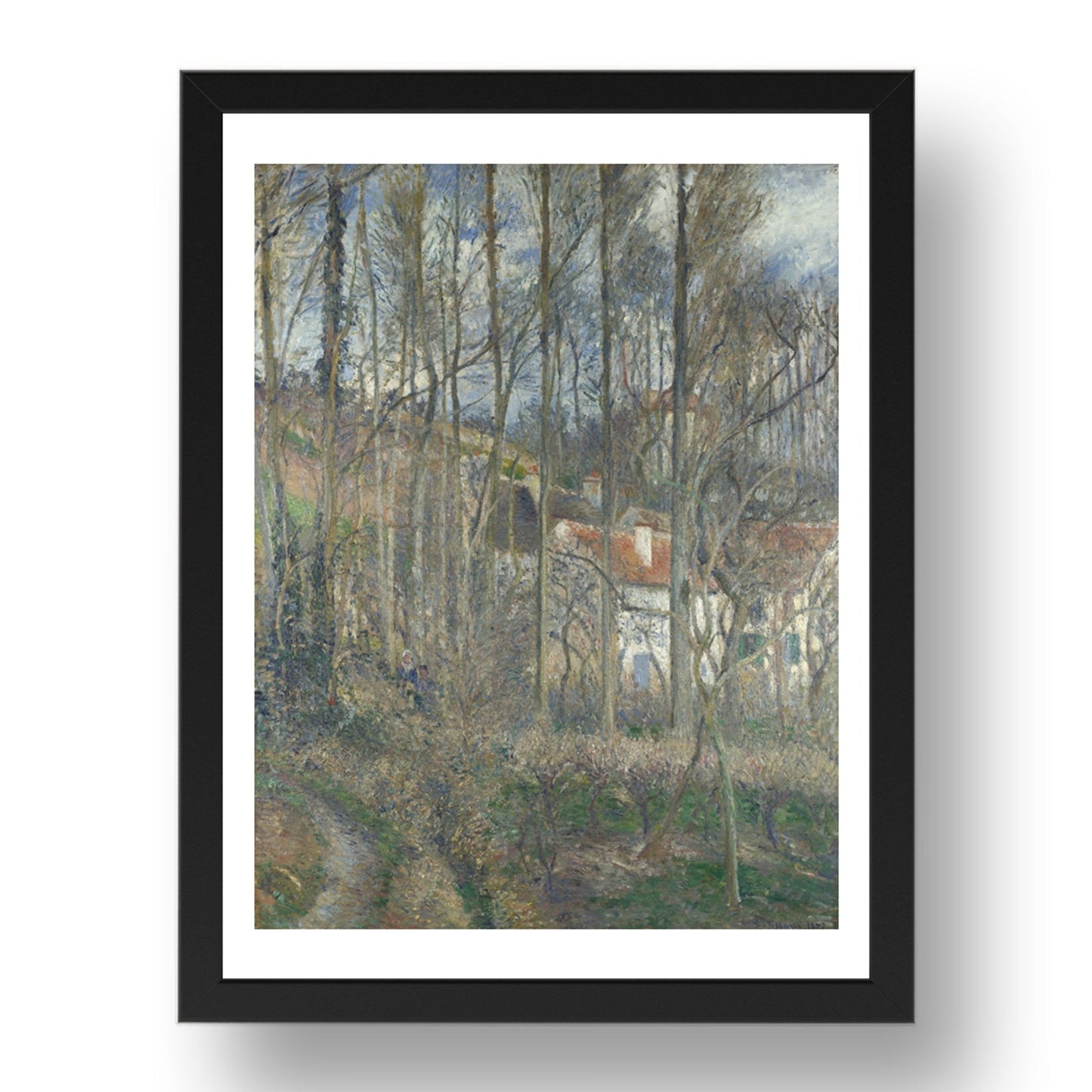 Camille Pissarro: The Côte des Bœufs at L'Hermitage, Poster in 17x13"(A3) Frame