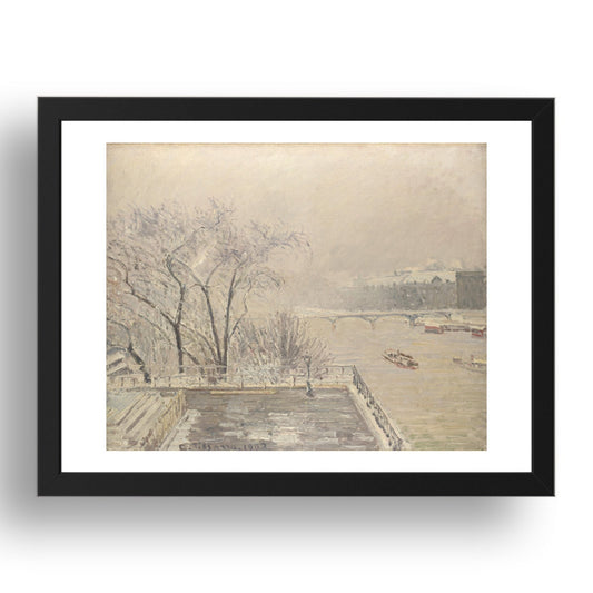 Camille Pissarro: The Louvre under Snow, Poster in 17x13"(A3) Frame