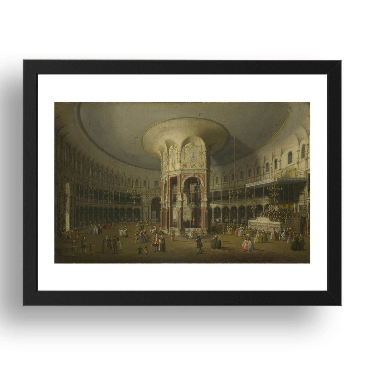 Canaletto: London: Interior of the Rotunda at Ranelagh, Poster in 17x13"(A3) Frame